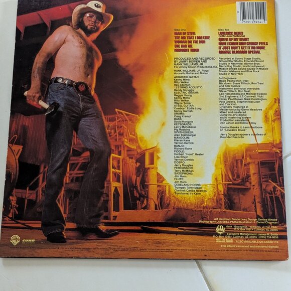 Lot of 3 Hank Williams Jr Records & CD Man of Steel Strong Stuff Vinyl Greatest - Picture 3 of 13